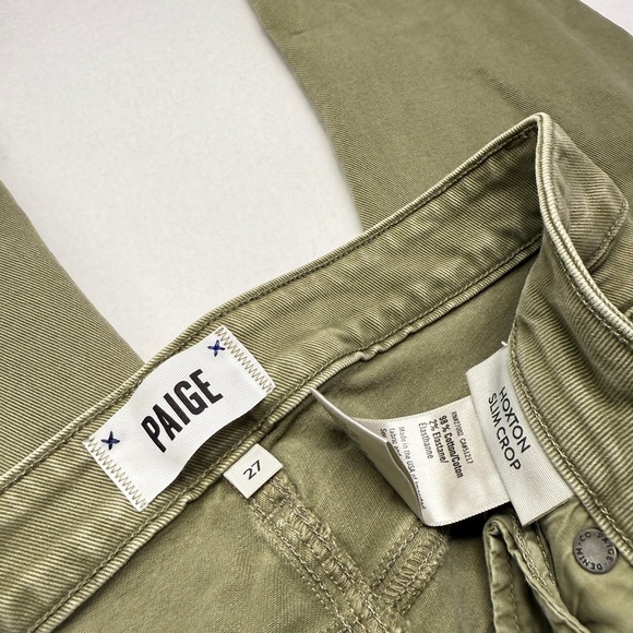 PAIGE Size 27 Hoxton Olive Ankle Jeans - Picture 4 of 5